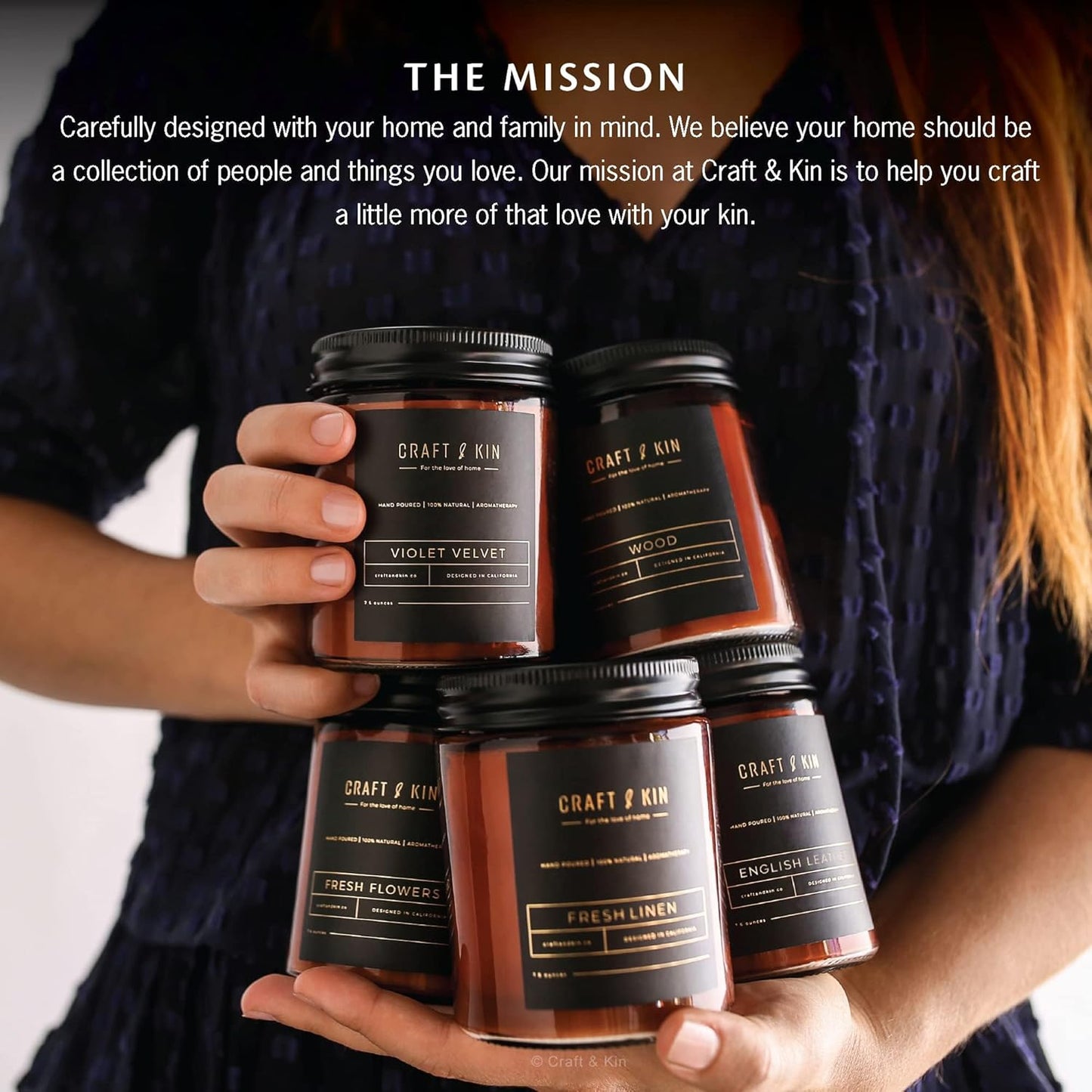 Christmas Scented Candle for Men | Palo Santo Holiday Candle | All-Natural Scent for Home | Long Lasting Winter Candles, 45-Hour Burn Time, 8Oz